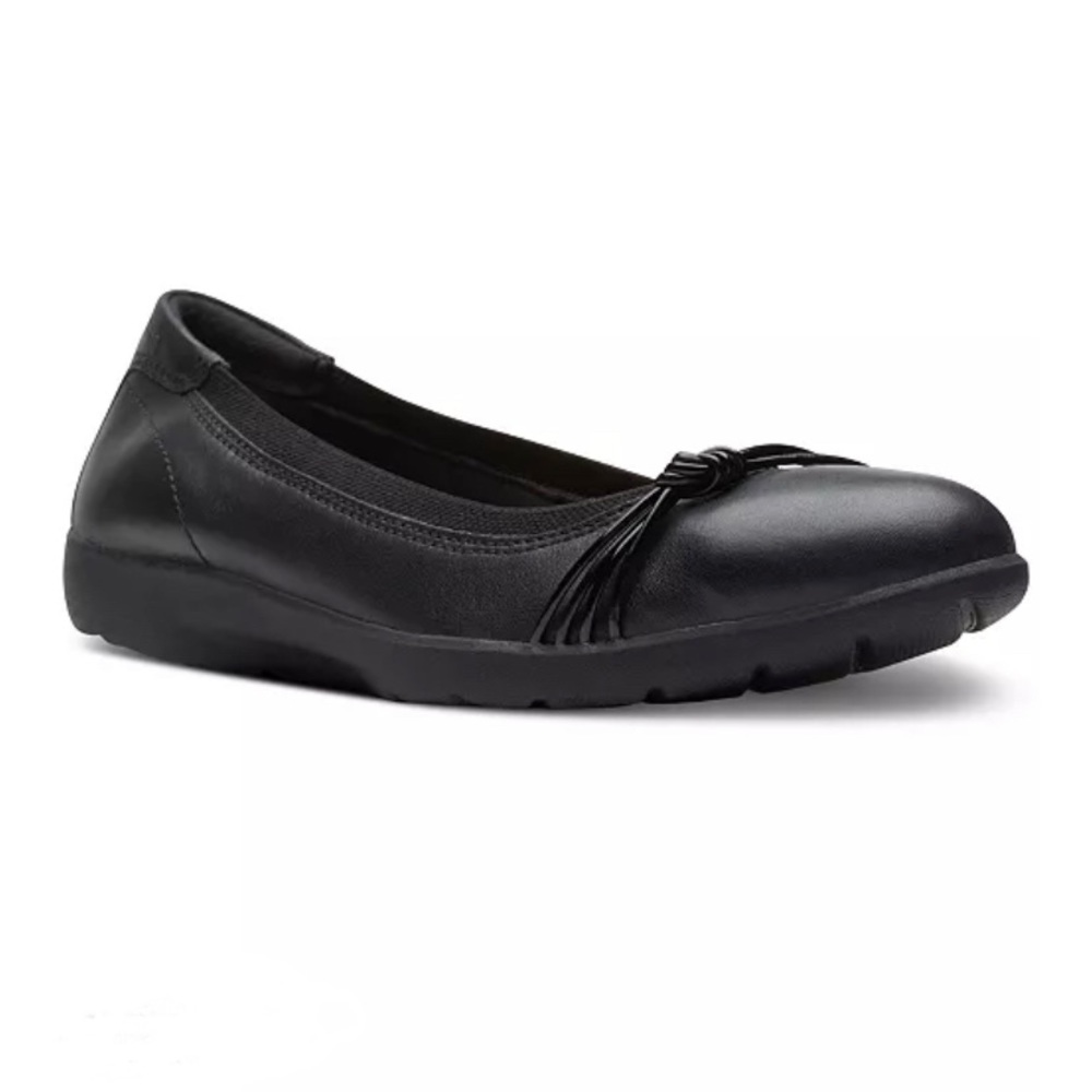 Clarks Women’s Meadow Rae Black Ballerina Flats